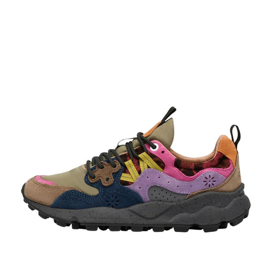 Sneakers Donna Flower Mountain Yamano 3 Verde / Marrone