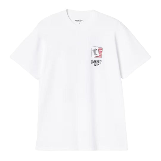 T-Shirt Uomo Carhartt Wip S/S Playing Cards Bianco