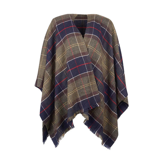 Sciarpa Donna Barbour Staffin Tartan Serape Blu/Verde