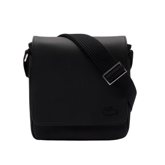 Tracolla Uomo Lacoste Con Chiusura A Patta Nero