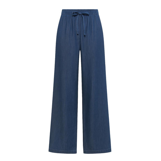 Pantalone Donna Deha Palazzo In Denim Scuro