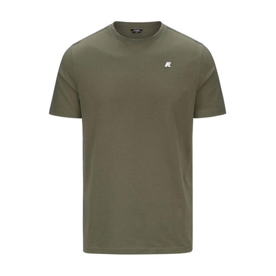 T-Shirt Uomo K-Way Odom Jersey Slim Verde Militare