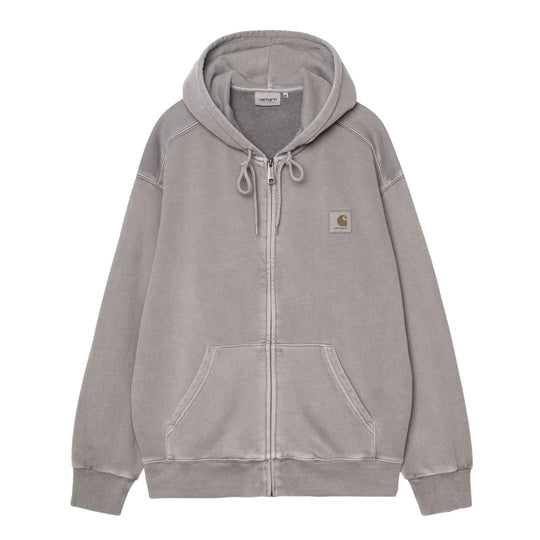 Felpa Uomo Carhartt Wip Hooded Nelson Jkt Grigio Delavato