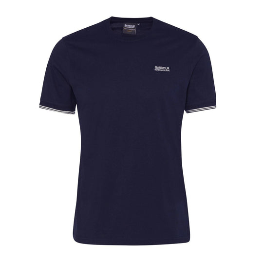 Heren T-shirt Barbour International Philip Tipped Navy Blauw