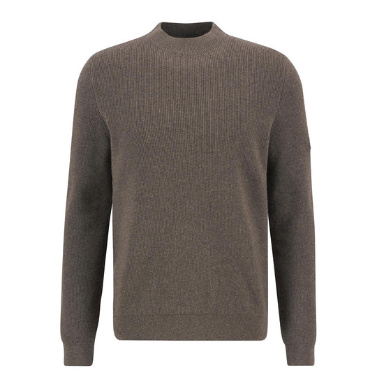 Maglione Uomo Barbour International Girocollo Crawley Fango