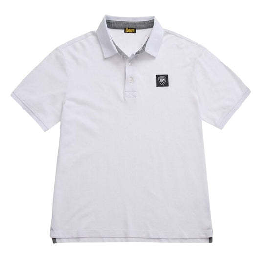 Polo Uomo Blauer Piquet Alban Bianco