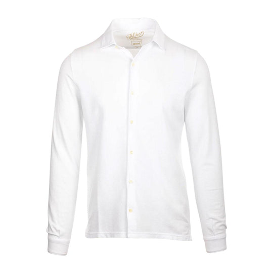 Camicia Uomo Bl'Ker Portland Piquet M/L Bianco