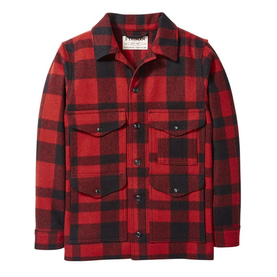 Giubbino Uomo Filson Mackinaw Wool Cruiser Rosso / Nero