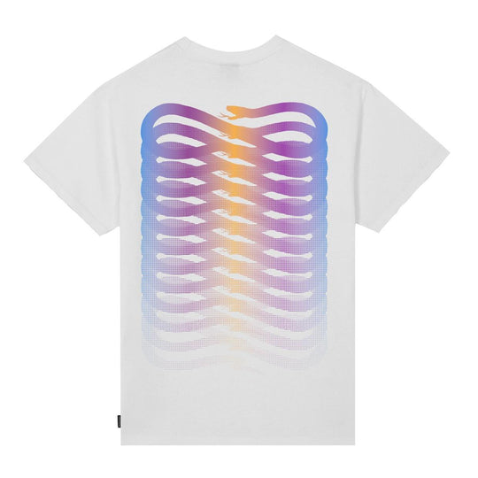 T-shirt Uomo Propaganda Ribs Gradient Bianco / Multicolor