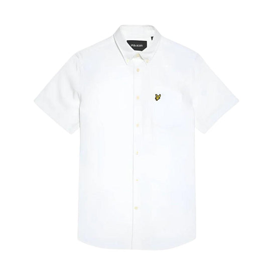 Camicia Uomo Maniche Corte Lyle & Scott Oxford Bianco