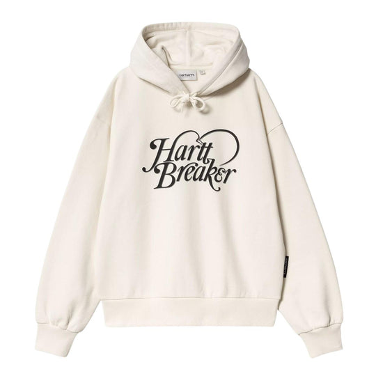 Felpa Uomo Carhartt WIP W' Hooded Harttbreaker Bianco Panna