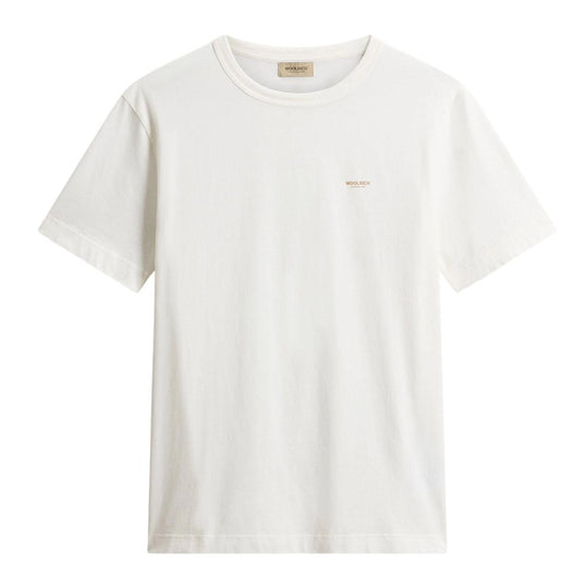 T-Shirt Uomo Woolrich Cotton Logo Bianco