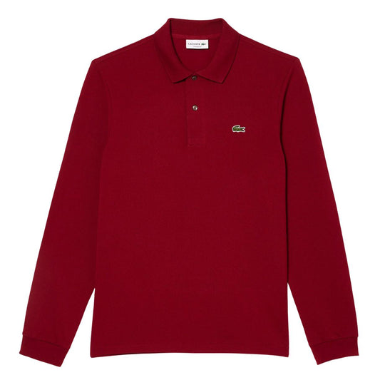 Polo Lacoste Classic Fit Maniche Lunghe Bordeaux