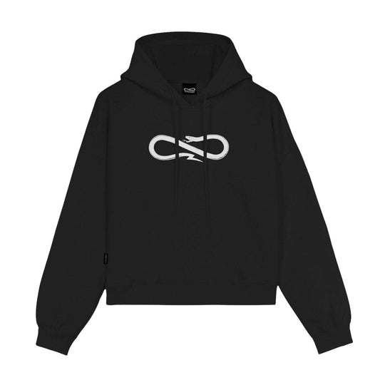 Women's Propaganda Cropped Logo Sweatshirt Black / White