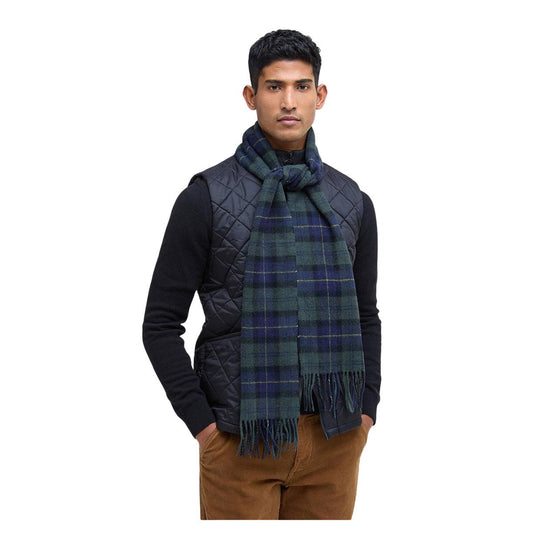 Sciarpa Uomo Barbour Tartan Lambs Scarf Verde/Blu/Nero