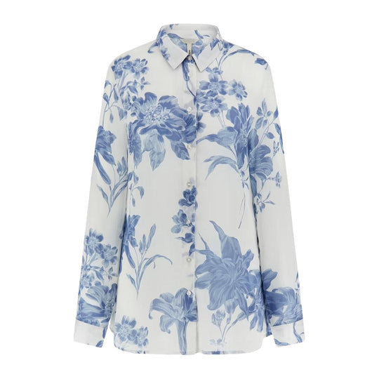 Guess Shirt Floral Print Chiffon