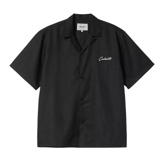Camicia Uomo Carhartt Wip S/S Delray Shirt Nero