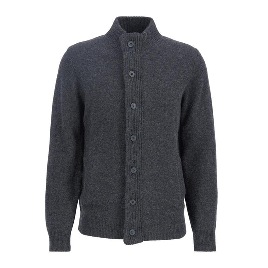 Maglione Uomo Barbour Essential Patch Full Zip Grigio Scuro