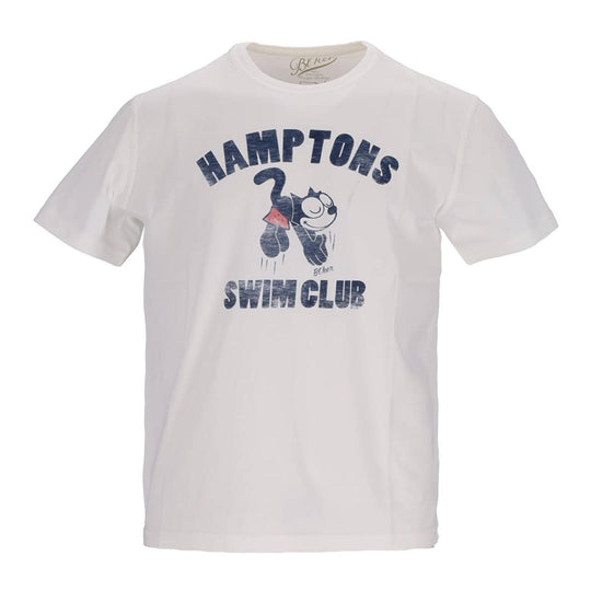 T-shirt Uomo Bl'ker Hamptons Swim Club Bianco