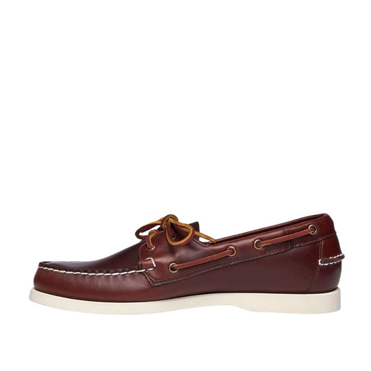 Mocassini Uomo DOCKSIDES PORTLAND in Pelle Cerata-Marrone