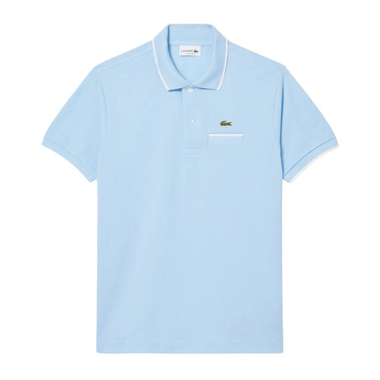 Polo Uomo Lacoste A Contrasto Celeste / Bianco