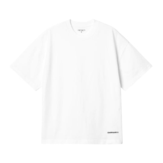 T-Shirt Uomo Carhartt Wip S/S Link Script Bianco/Nero