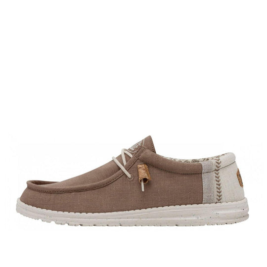 Scarpe Uomo Hey Dude Wally Break Stitch Marrone