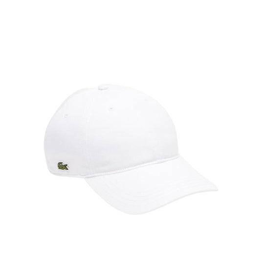 Cappello Uomo Lacoste Visiera Logo Laterale Bianco