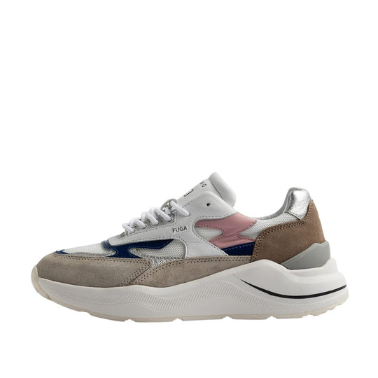 Sneakers Donna D.A.T.E. Fuga Reflex Bianco / Beige