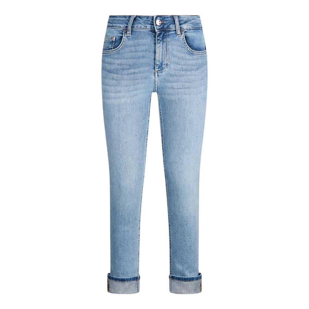 Jeans Donna Liu-Jo Skinny Risvolto Blu Chiaro su Brubaker Store