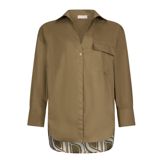 Camicia Donna Liu-Jo Popeline Stampato Verde