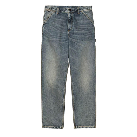 Jeans Uomo Carhartt WIP Single Knee Blu (Worn washed)