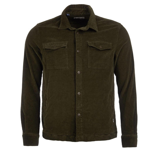 Overshirt Uomo Barbour Velluto Rigato Verde