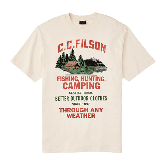 T-shirt Herren Filson Frontier Grafik Weiß Creme