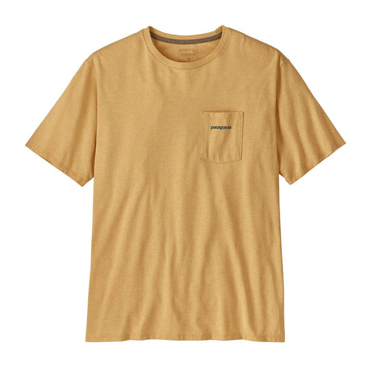 Men's T-shirt Patagonia Boardshort Logo Pocket Mustard Yellow