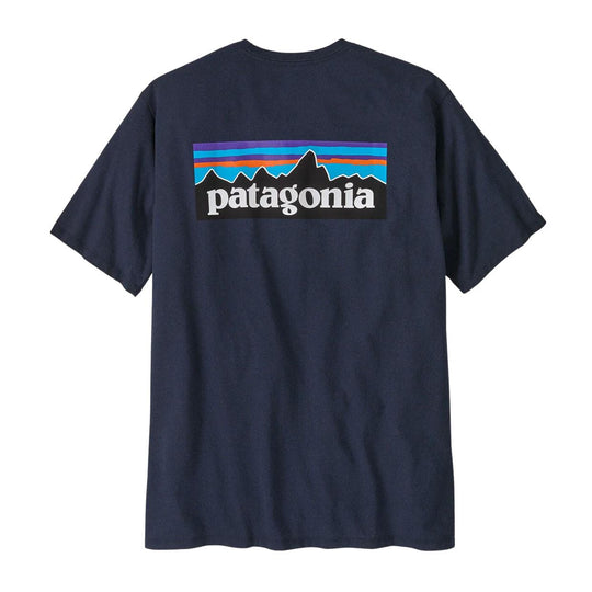 T-shirt Uomo Patagonia P-6 Logo Responsibili-Tee Blu Navy