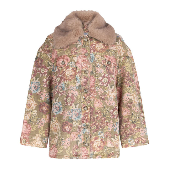 Giubbino Donna LIU-JO Western Over Verde/Rosa