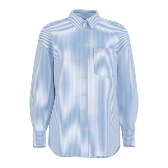 Camicia Donna Guess Righe Azzurro