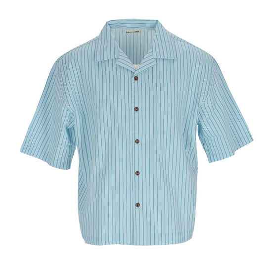 Camicia Uomo Madson Bowling Cropped Riga Azzurro/Verde