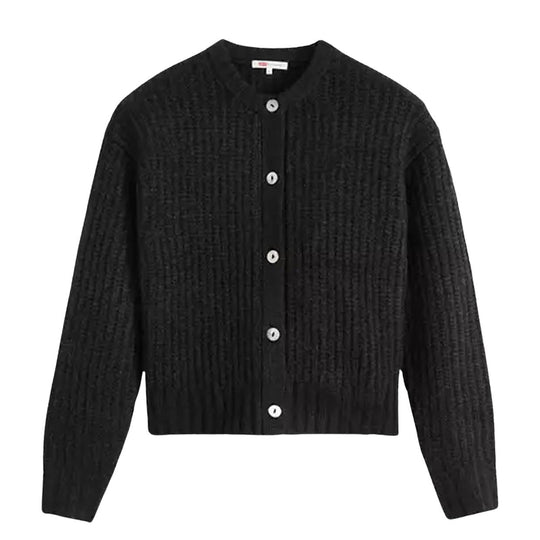Maglia Donna LEVI'S Cardigan Luna Con Bottoni Di Ciniglia Antracite