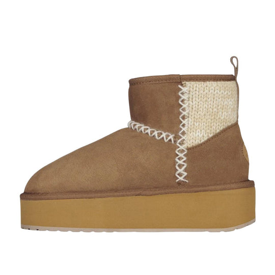 Stivaletto Donna EMU Knit Flatform Marrone