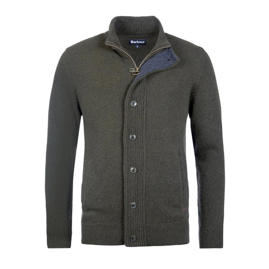 Maglione Uomo Barbour Essential Patch Full Zip Verde