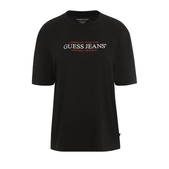T-shirt Donna Guess American Tradition Nero