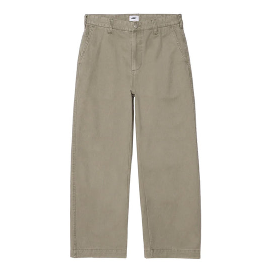 Pantaloni Uomo Obey Bigwig Giant Chino Verde Chiaro