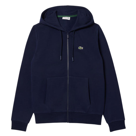 Felpa Uomo Lacoste Cappuccio Pile Full Zip Blu