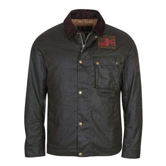 Giubbino Uomo Barbour Workers Wax Verde