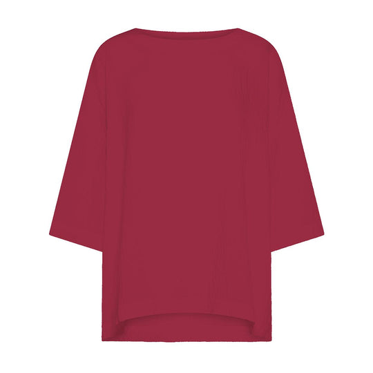 T-Shirt Donna Deha Ampia Effetto Stropicciato Bordeaux