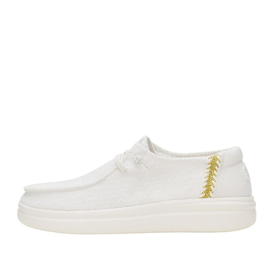 Mocassini Donna Hey Dude Wendy Rise Perf Canvas Bianco