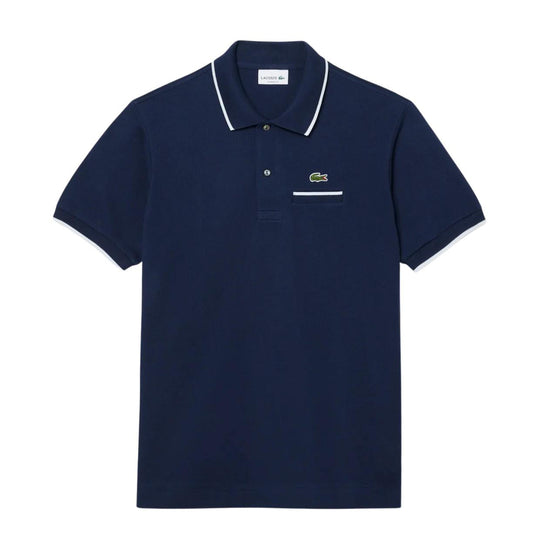 Polo Uomo Lacoste A Contrasto Blu / Bianco