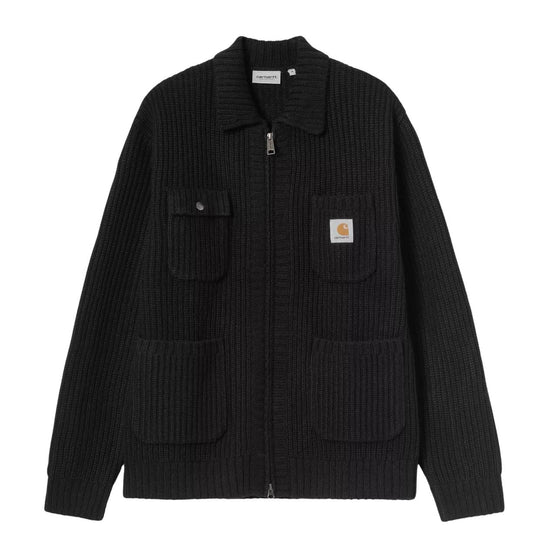 Maglia Uomo Carhartt Wip Chore Knit Jacket Nero